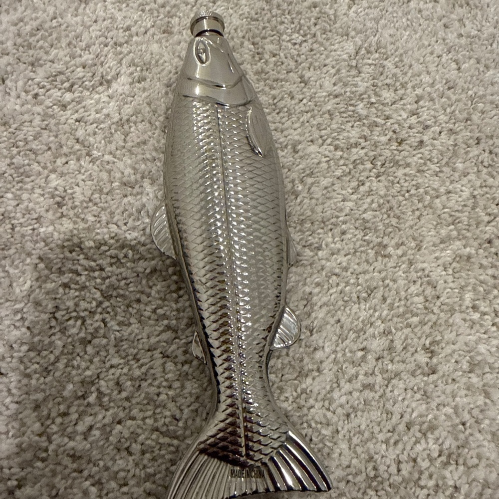 1 Set Fish-Shape Hip Flask 5Oz Bottle Mini Pocket Flask Stainless Steel Drinkwar